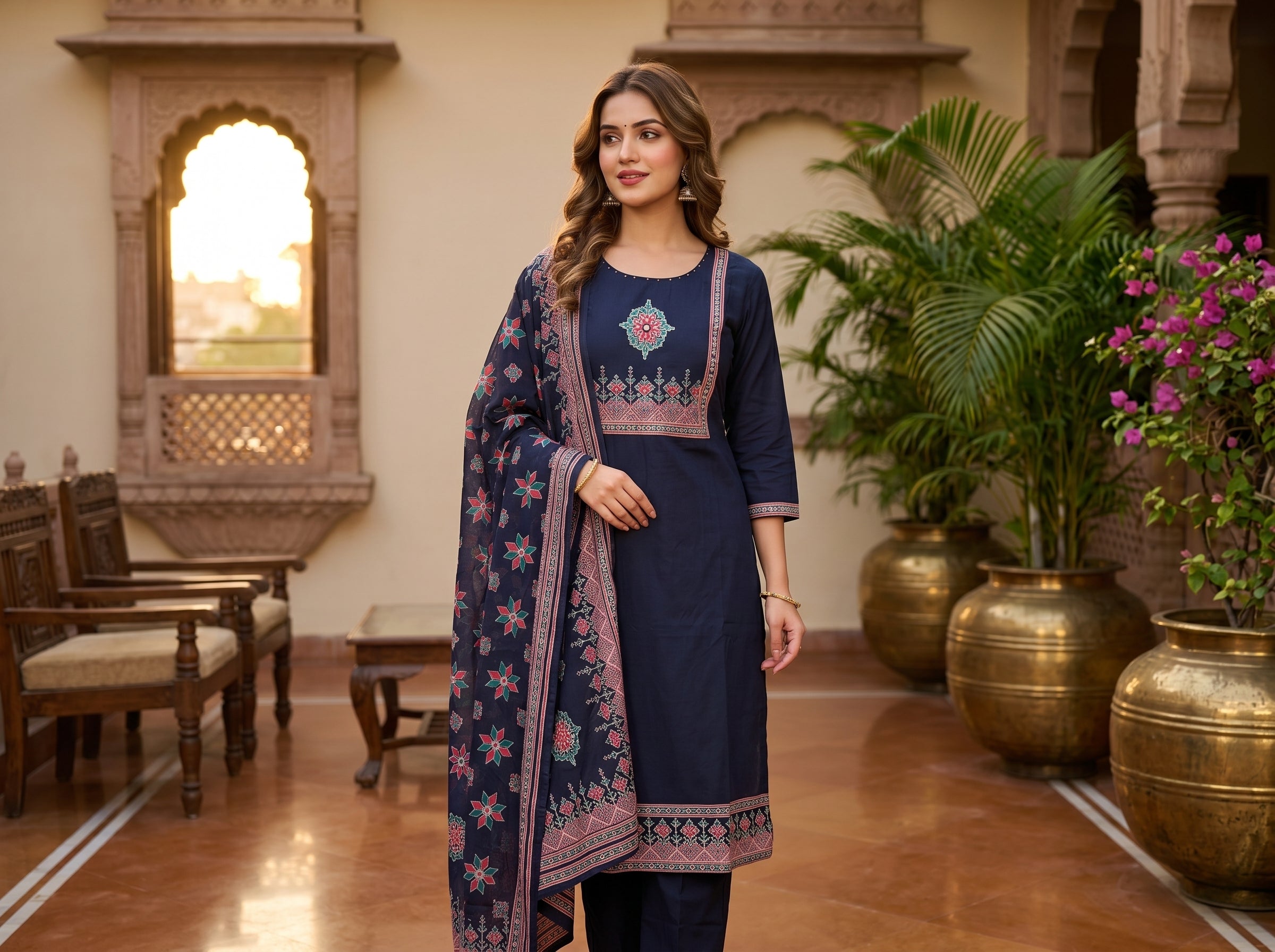 𝐌𝐚𝐚𝐭𝐫𝐢𝐲𝐚𝐚™ | Royal Elegance in Every Thread – Premium Pure Cotton Suit