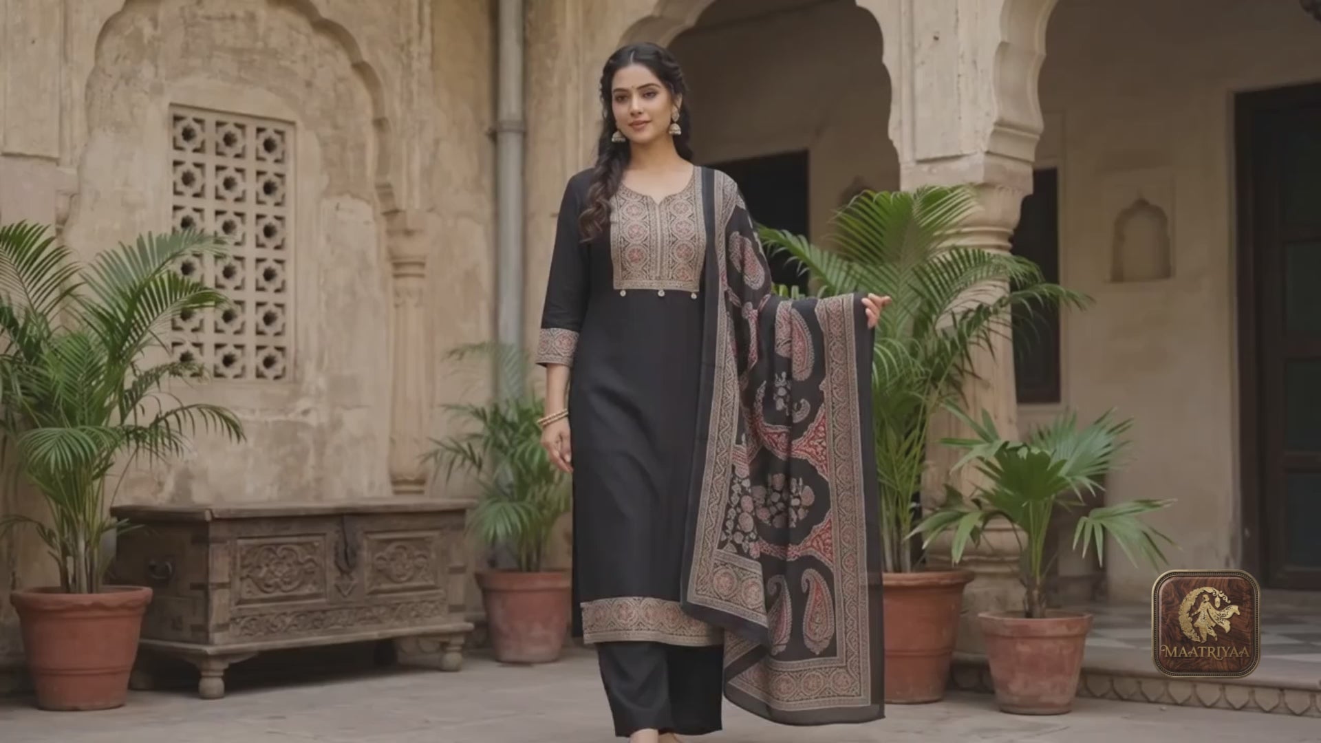 𝐌𝐚𝐚𝐭𝐫𝐢𝐲𝐚𝐚™| Midnight Majesty – Premium Pure Cotton Suit Set